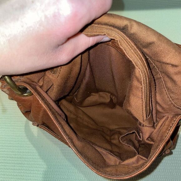 FOSSIL TAN LEATHER FLAP OVER MAGNETIC CLOSE PURSE LONG LIVE VINTAGE - Picture 12 of 12